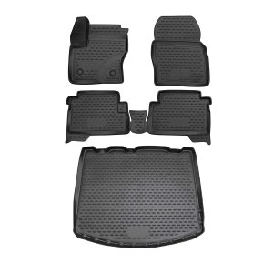Ford Escape Floor-Trunk Mats - Omac - 3D - Black - '13-'19